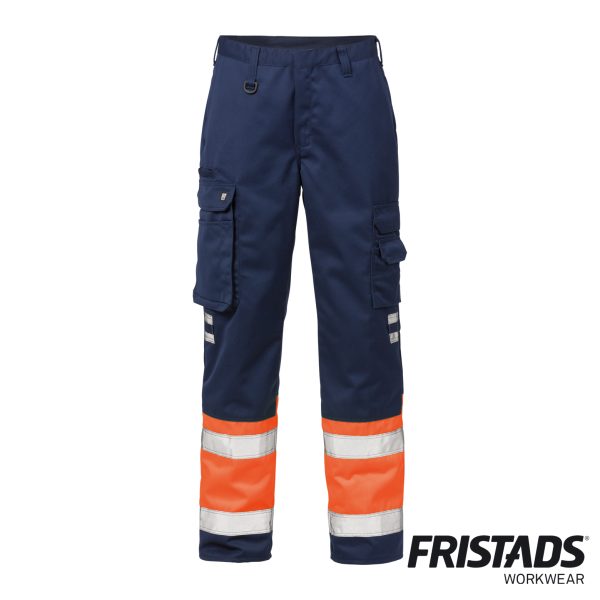Fristads®  High Vis Bundhose Kl. 1 213 PLU orange/marine *RP*