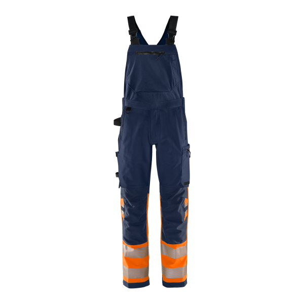 High Vis Green Stretch Latzhose Kl. 1 1032 GSTP – Bild 2