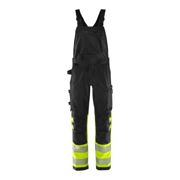 High Vis Green Stretch Latzhose Kl. 1 1032 GSTP – Bild 3