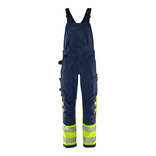 High Vis Green Stretch Latzhose Kl. 1 1032 GSTP – Bild 4
