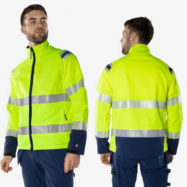 Fristads® High Vis Green Stretchjacke Kl. 3 4647 GSTP – Bild 3
