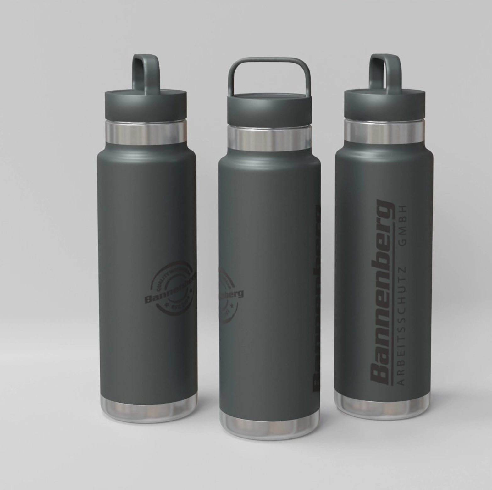 Bannenberg Isolierflasche anthrazit 600 ml – Bild 3