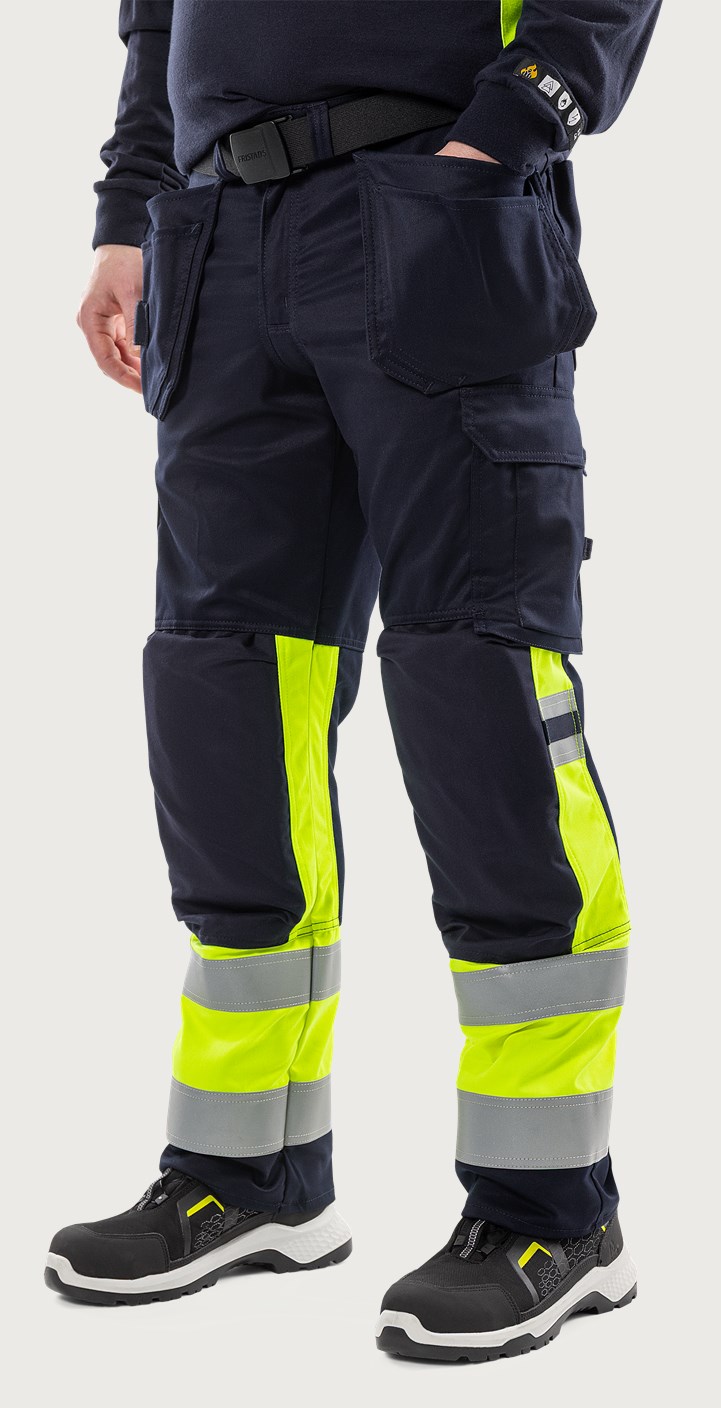 Fristads Flamestat High Vis Handwerkerhose Kl.1 | Multinorm Stretch PSA – Bild 3