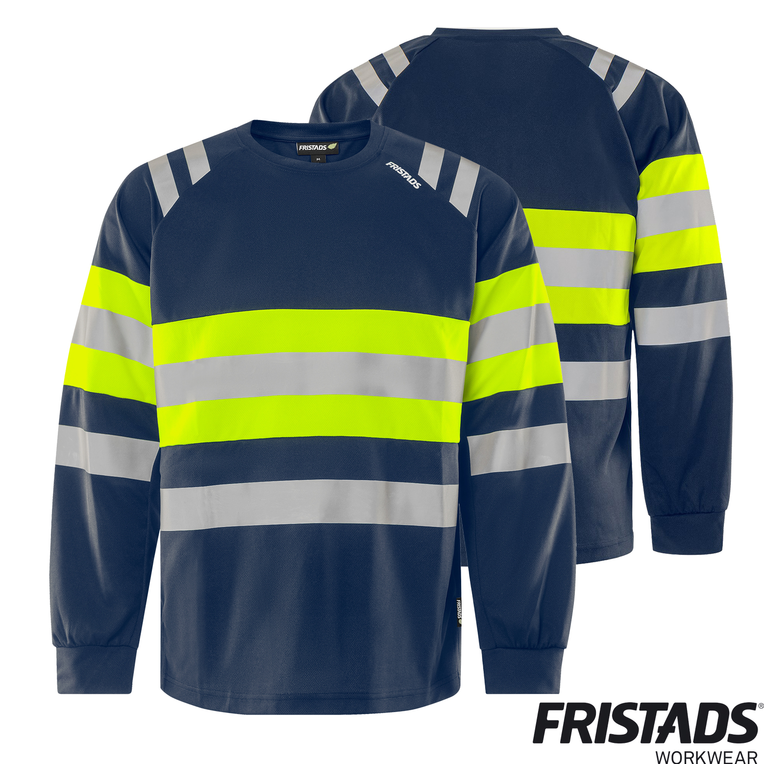 Fristads High Vis Green Langarmshirt 7881 GPST | Warnschutz Kl.1 – Bild 5